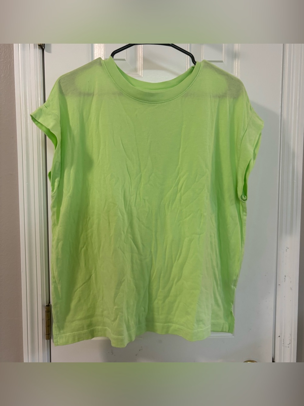 Neon Lime Crewneck Tee - a new day